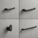 Combo Kit Accesorios Para Baño Negro Mate Fv Acra