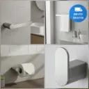Kit Combo De Accesorios Para Baños Gun Metal Grafito Fv Acra