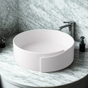 Bacha Pileta De Apoyo Redonda Para Baño Blanco Brillo Acra