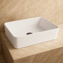 Bacha Pileta Rectangular Loza De Baño Para Apoyar Acra