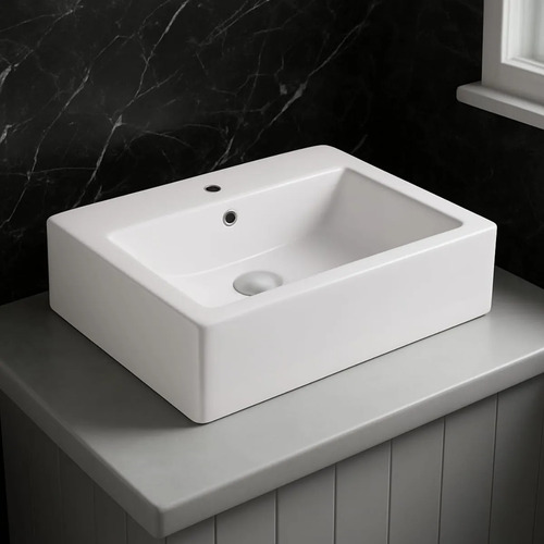 Bacha Pileta Lavatorio De Apoyar Rectangular Para Baño Acra