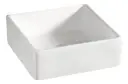 Bacha Pileta De Apoyo Para Baño De Loza Cuadrada Blanca Acra