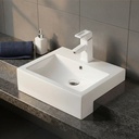 Bacha Pileta Para Baño De Empotrar Semi Encastre Blanca Acra