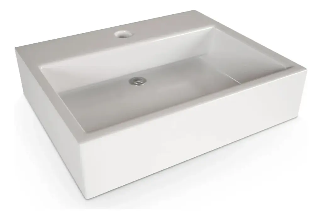 Bacha Pileta Para Baño Lavatorio De Apoyar Rectangular Acra