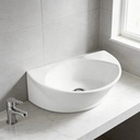 Bacha Pileta Lavatorio De Apoyar De Baño Semicircular Acra