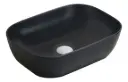 Bacha Pileta De Loza Para Baño De Apoyo Negra Mate Acra
