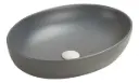 Bacha Pileta De Loza Para Baño De Apoyo Gris Mate Acra