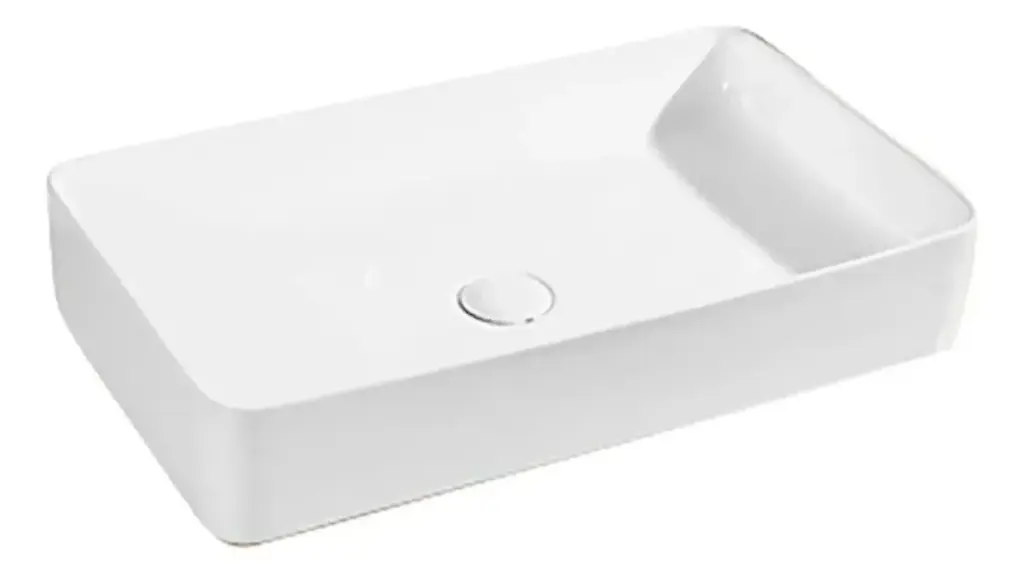 Bacha Pileta Lavatorio De Apoyar Blanca Slim Para Baño Acra
