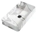 Bacha Pileta Rectangular De Apoyo Marmolada Para Baño Acra