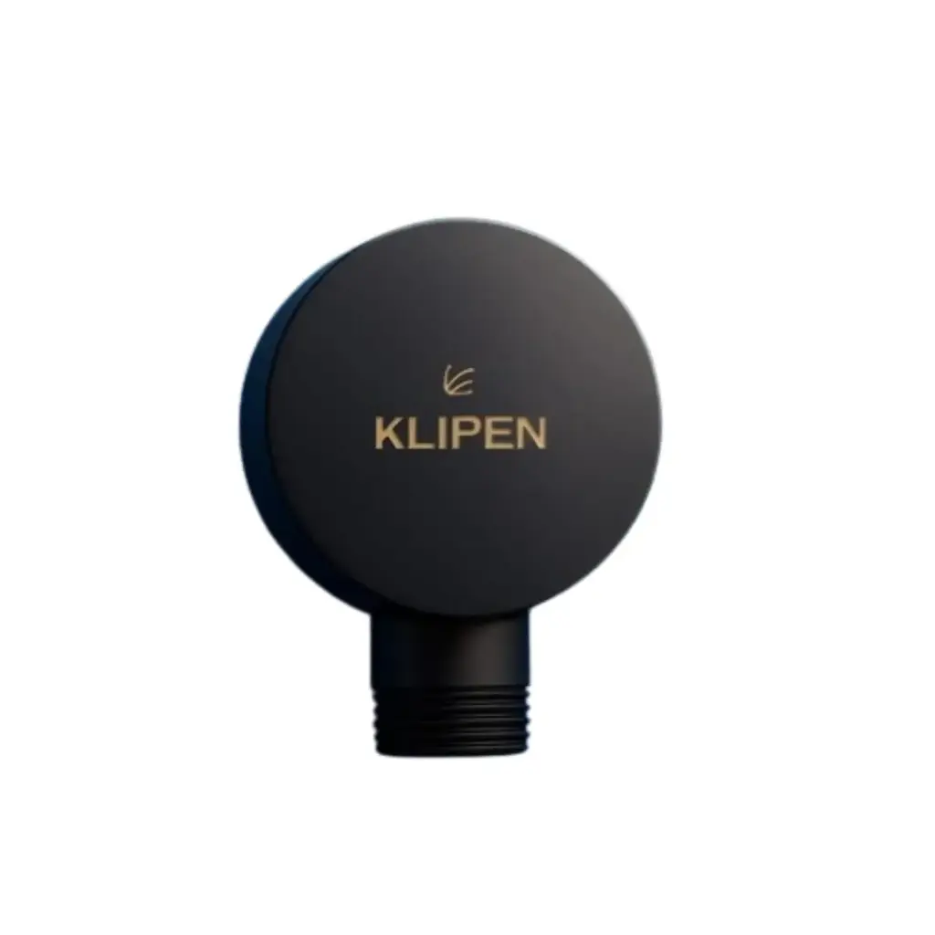 Codo Conector Para Ducha De Mano Pared Negro Mate Acra