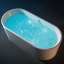 Bañera Blanca Con Luz Led Y Burbujas De Apoyo Zagreb Acra