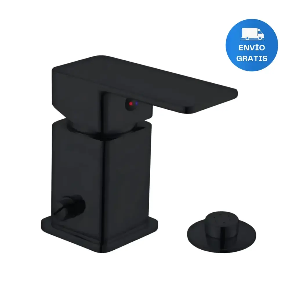 Monocomando Bidet Negro Mate Con Transferencia Zoe Acra