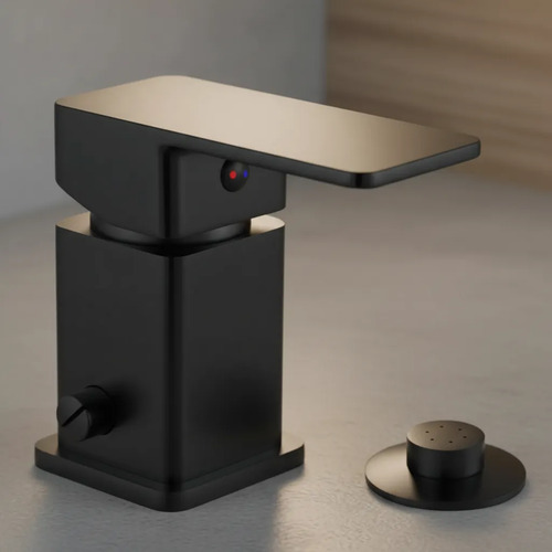 Monocomando Bidet Negro Mate Con Transferencia Zoe Acra