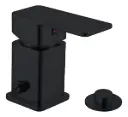 Monocomando Bidet Negro Mate Con Transferencia Zoe Acra