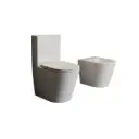 Juego Inodoro Con Mochila Y Tapa + Bidet New Sevilla Acra