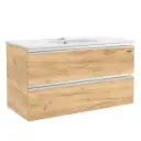 Mesada De Loza 80cm Con Mueble Aéreo Y Cajón Acra
