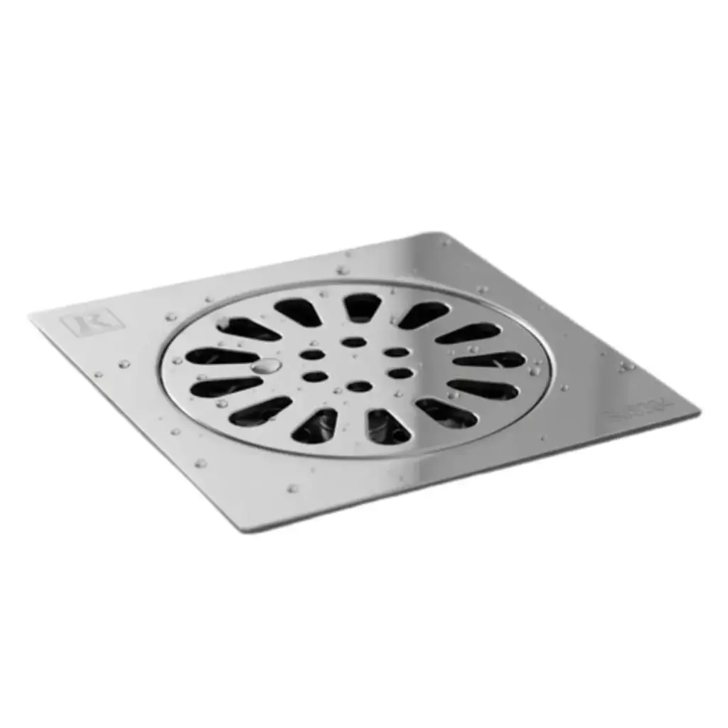 Rejilla Desagüe Para Baño Acero Cromado 10x10 Cm Acra