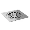 Rejilla Desagüe Para Baño Acero Cromado 10x10 Cm Acra