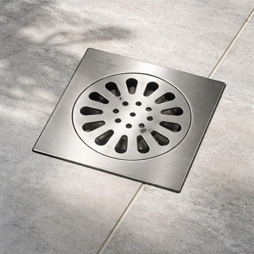 Rejilla Desagüe Para Baño Acero Satinado 10x10 Cm Acra