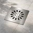 Rejilla Desagüe Para Baño Acero Satinado 10x10 Cm Acra