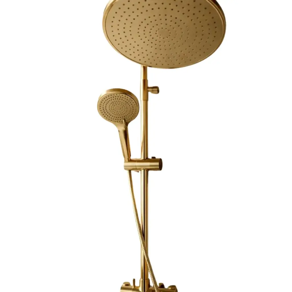 Barral Columna Monocomando Duchero Dorado Fv Acra