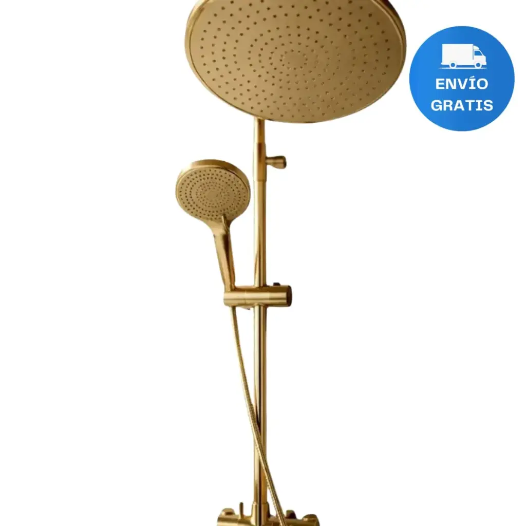 Barral Columna Monocomando Duchero Dorado Fv Acra