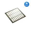 Rejilla De Piso 10x10 Dorada Acero Inoxidable Acra