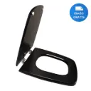 Tapa Asiento Para Inodoro Negra Mdf Acra
