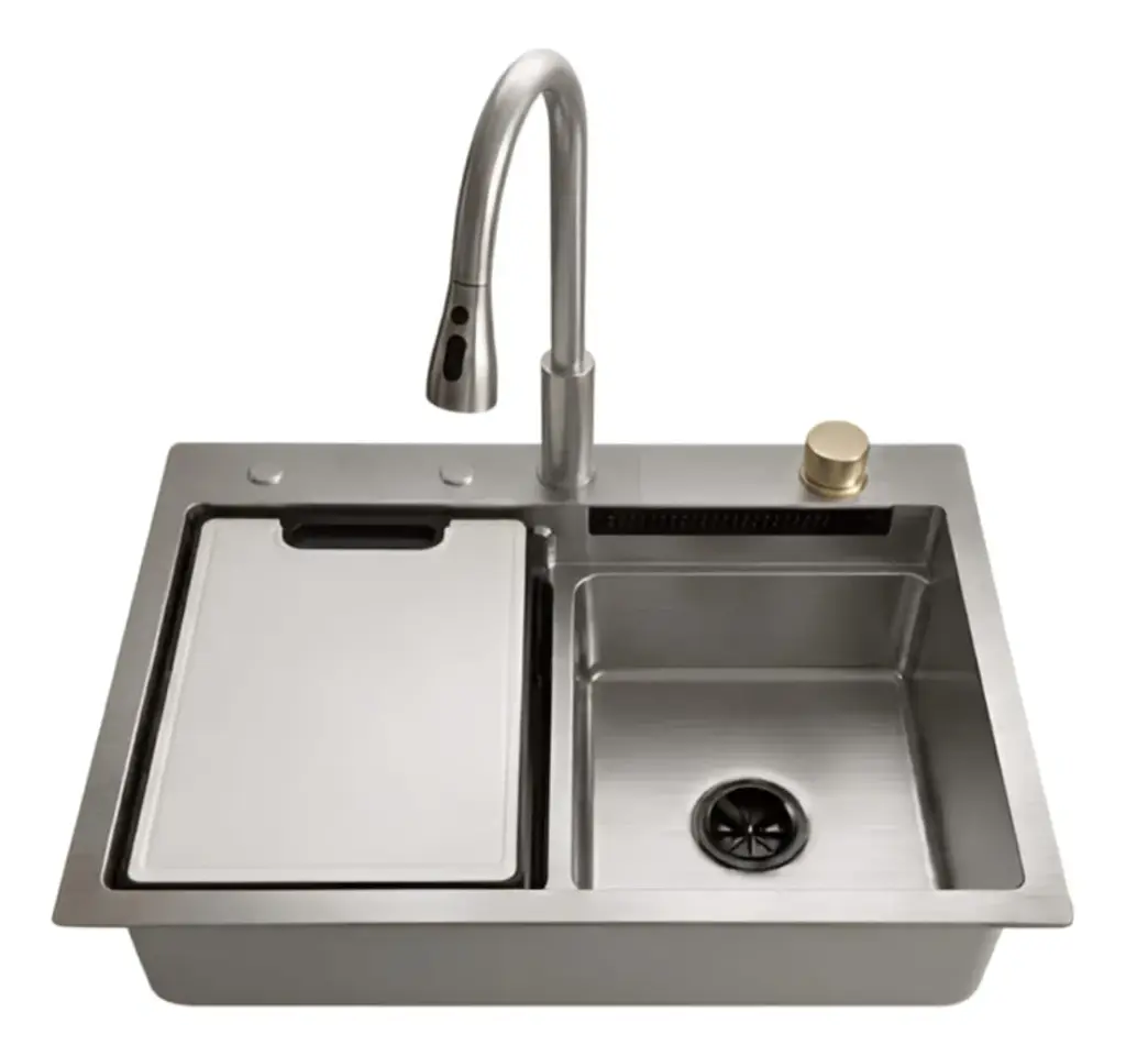 Pileta Cocina Multifunción Completa Satinado Acra