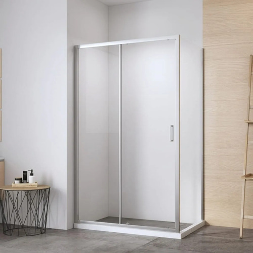 Mampara De Baño Con Puerta Corrediza Perfil Aluminio Acra