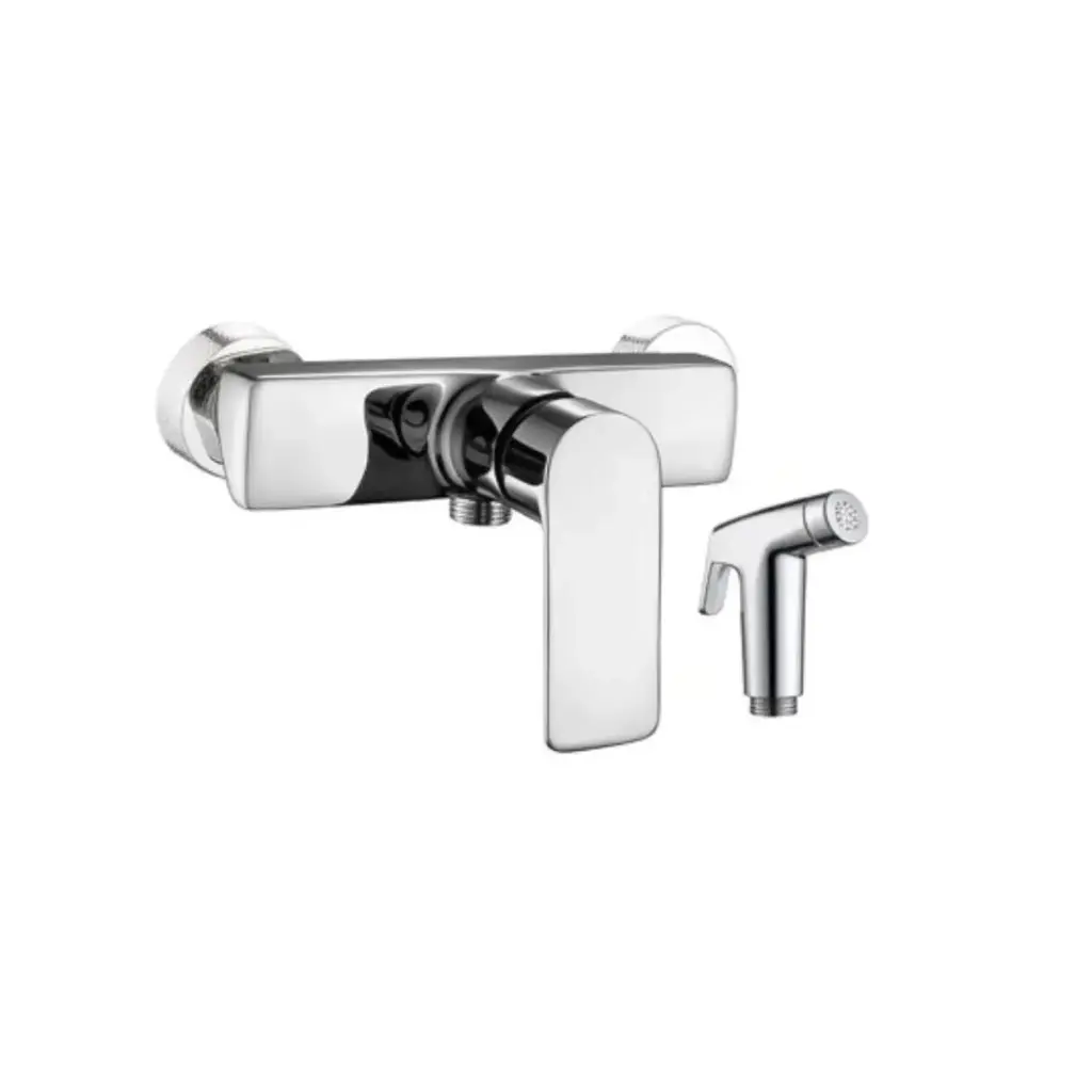 Griferia Monocomando Ducha Higiénica Flat Cromo Acra