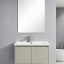 Mueble Aéreo Para Baño Con Bacha Y Espejo Elissa Gris Acra