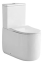 Inodoro Largo Burdeos Con Mochila Y Tapa Blanco Acra