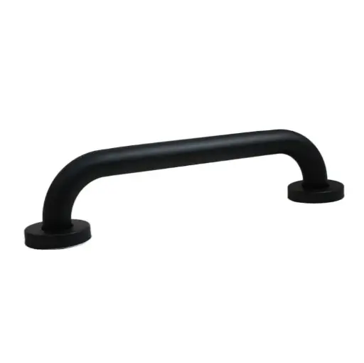 [MLU641618869] Agarradera Barrote Baño En Color Negro Mate 30 Cm Acra