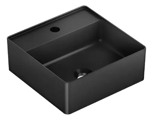 [MLU473933357] Bacha De Apoyo Loza Negro Mate 35x35 Acra