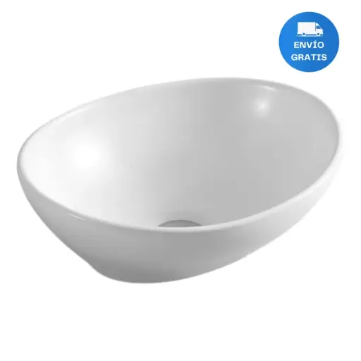[MLU974589434] Bacha Loza De Apoyo Para Baño Lavatorio En Blanco