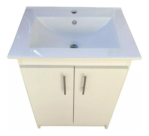 Mueble Blanco Al Piso + Bacha De Loza 60 X 46 De Regalo Acra