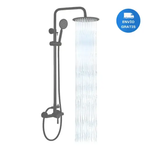 [MLU641282073] Barral Exterior Ducha Grafito Rimontti Con Monocomando Acra