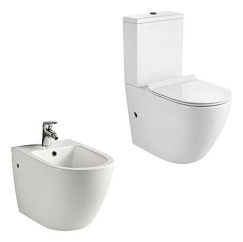 [MLU647142010] Combo Inodoro, Water, Con Mochila, Flat + Bidet Flat Acra