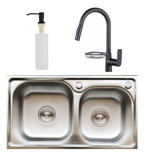 [MLU481331391] Combo Pileta Cocina+canilla Y Accesorios De Regalo!! Acra 