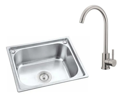 [MLU481140724] Combo Pileta Simple Sobreponer 48x35 Griferia Acra