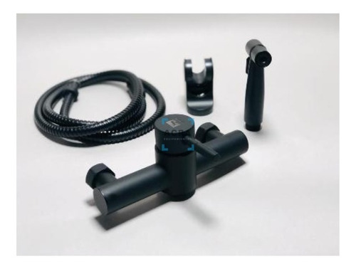 [MLU625562397] Ducha Higienica En Color Negro De 15 Cm Rimontti Acra