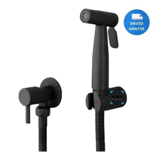 [MLU602077785] Ducha Higiénica Negra Bidet Inodoro Negro Mate Acra