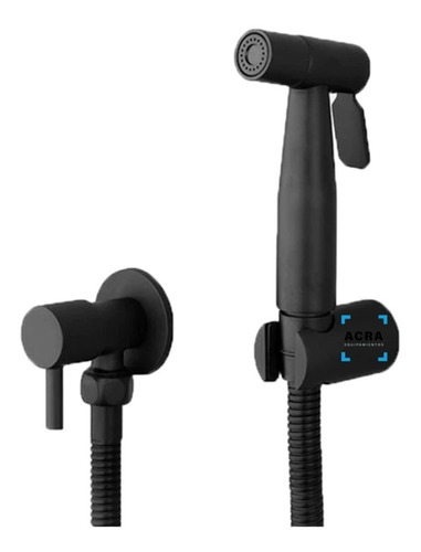 [MLU602077785] Ducha Higiénica Negra Bidet Inodoro Negro Mate Acra