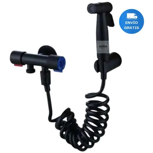 [MLU480704644] Ducha Higiénica P/inodroro Negro Mate Con Monocomando Acra 