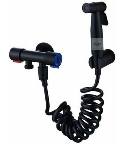 [MLU480704644] Ducha Higiénica P/inodroro Negro Mate Con Monocomando Acra 