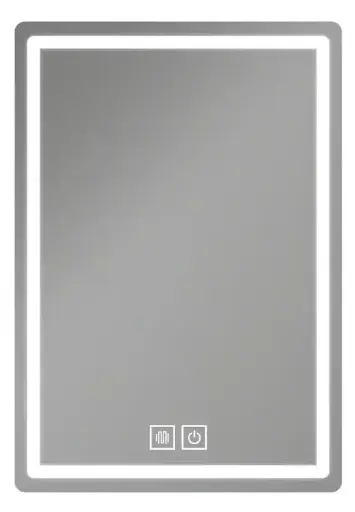 [MLU649311454] Espejo Baño Rectangular Luz Led Y Desempañador Acra