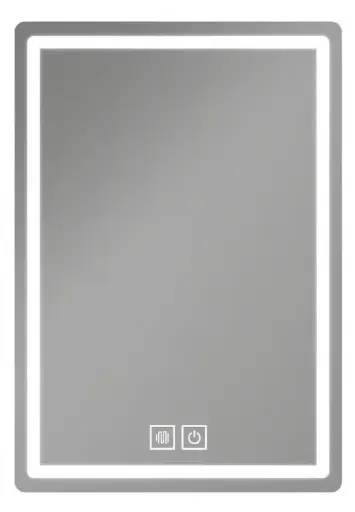 [MLU649311454] Espejo Baño Rectangular Luz Led Y Desempañador Acra