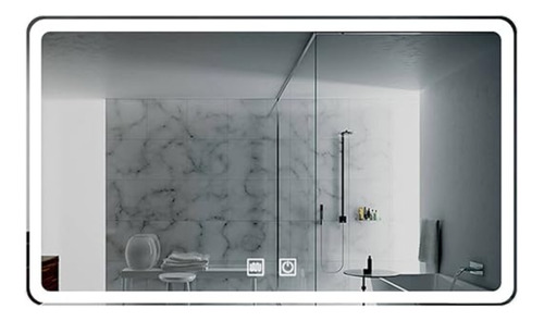 [MLU666880424] Espejo De Baño De 1.20 X 070 Con Luz Led Y Desempañador