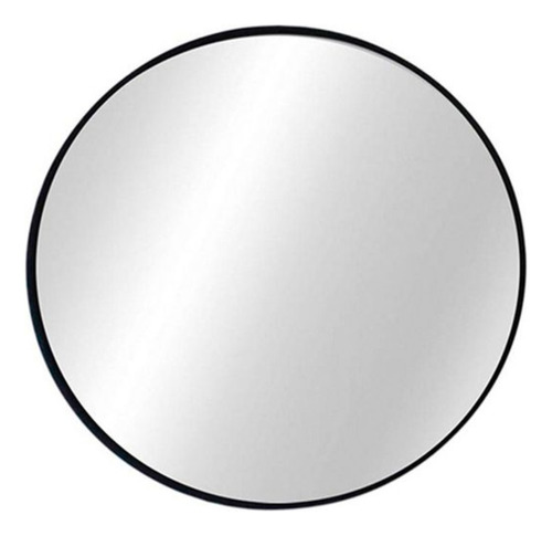 [MLU691291122] Espejo Marco Negro Baño Living Dormitorio Redondo 80 Cm Acra